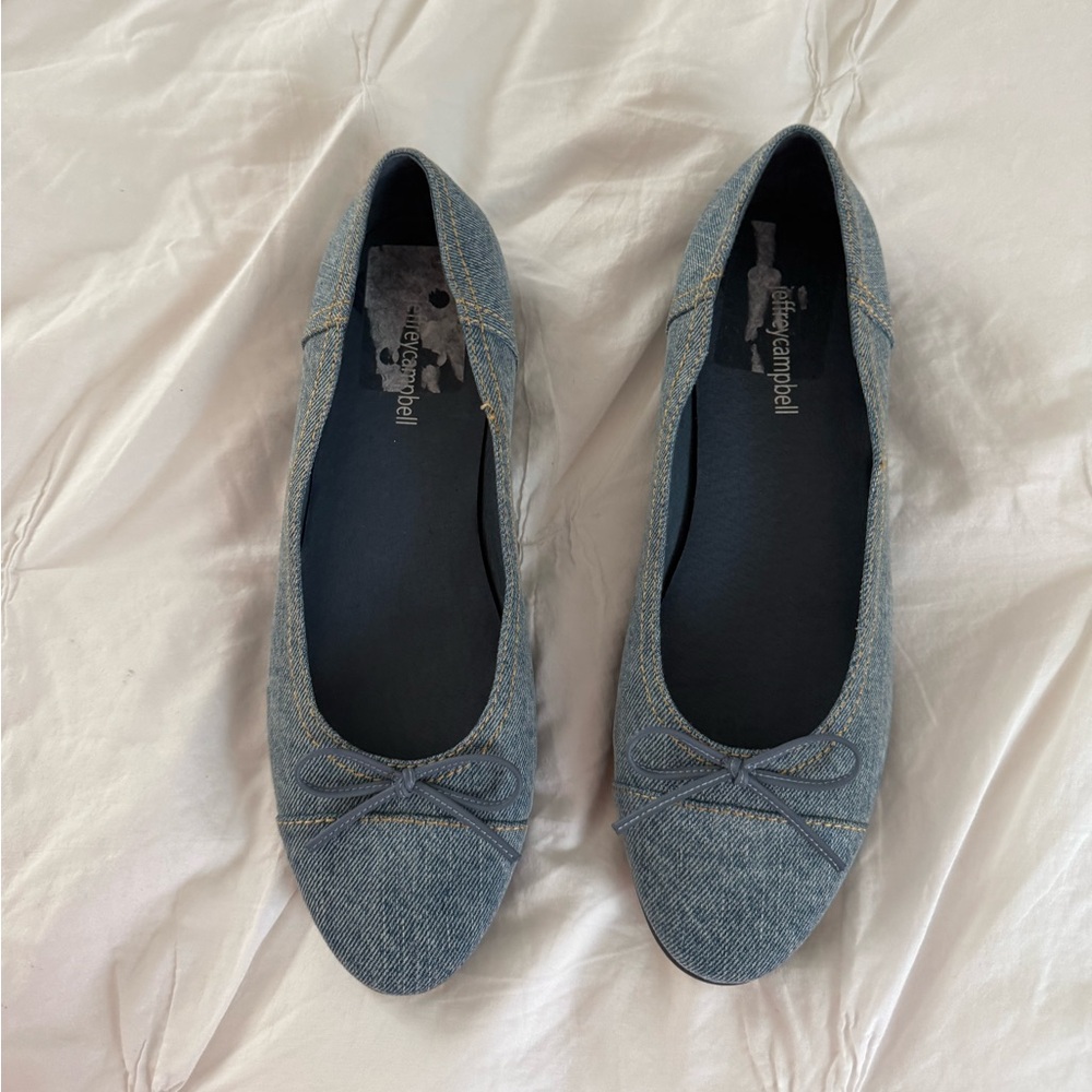 Jeffery Campbell denim flat shoes